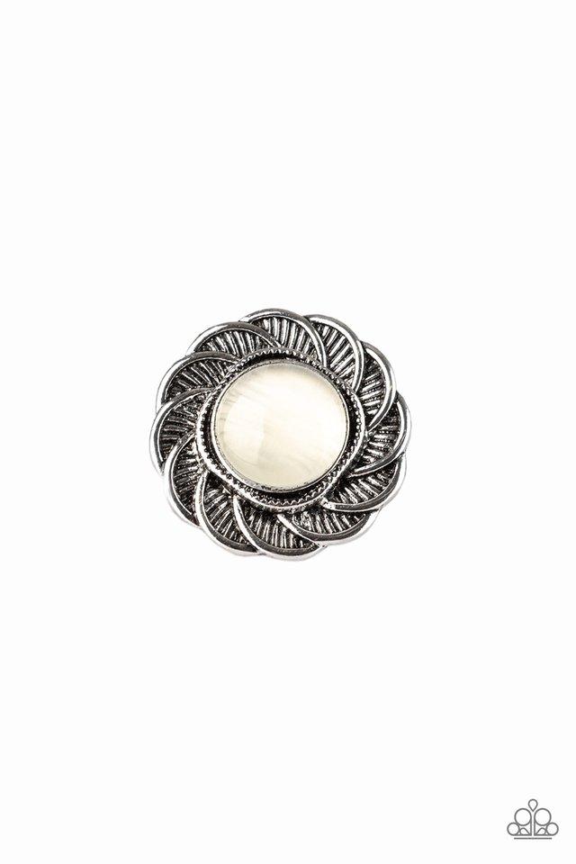 Paparazzi Ring ~ Gardenia Glow - White