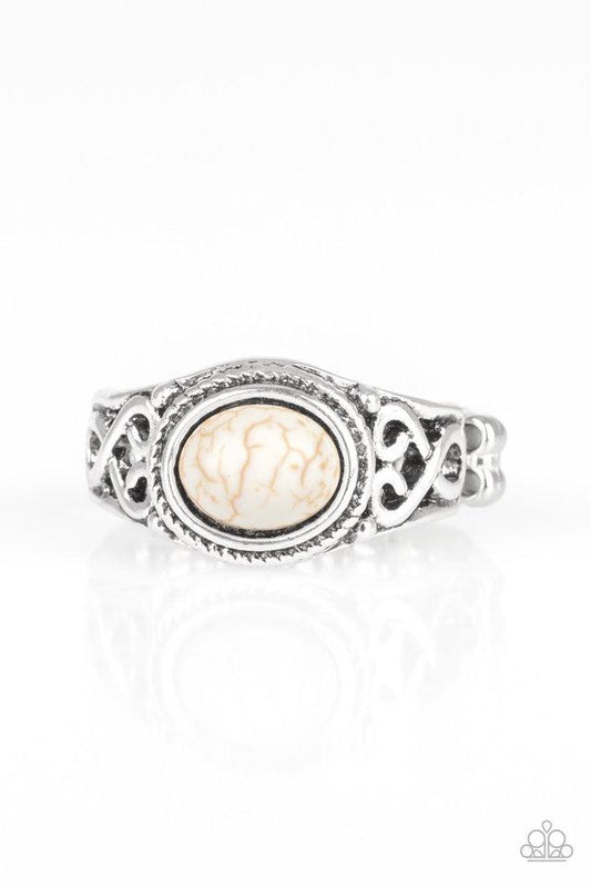 Paparazzi Ring ~ Set In Stone - White