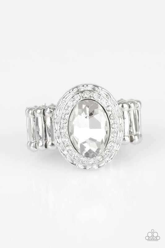 Paparazzi Ring ~ Fiercely Flawless - White