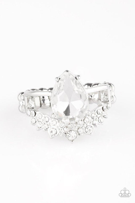 Paparazzi Ring ~ If The Crown Fits - White