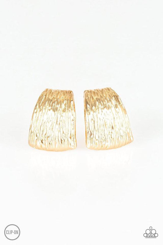 Paparazzi Earring ~ Superstar Shimmer - Gold
