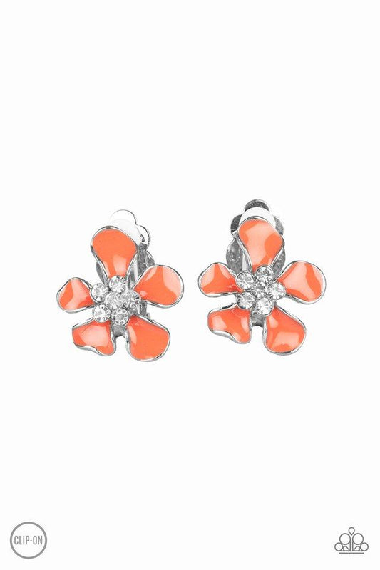 Paparazzi Earring ~ Island Iris - Orange