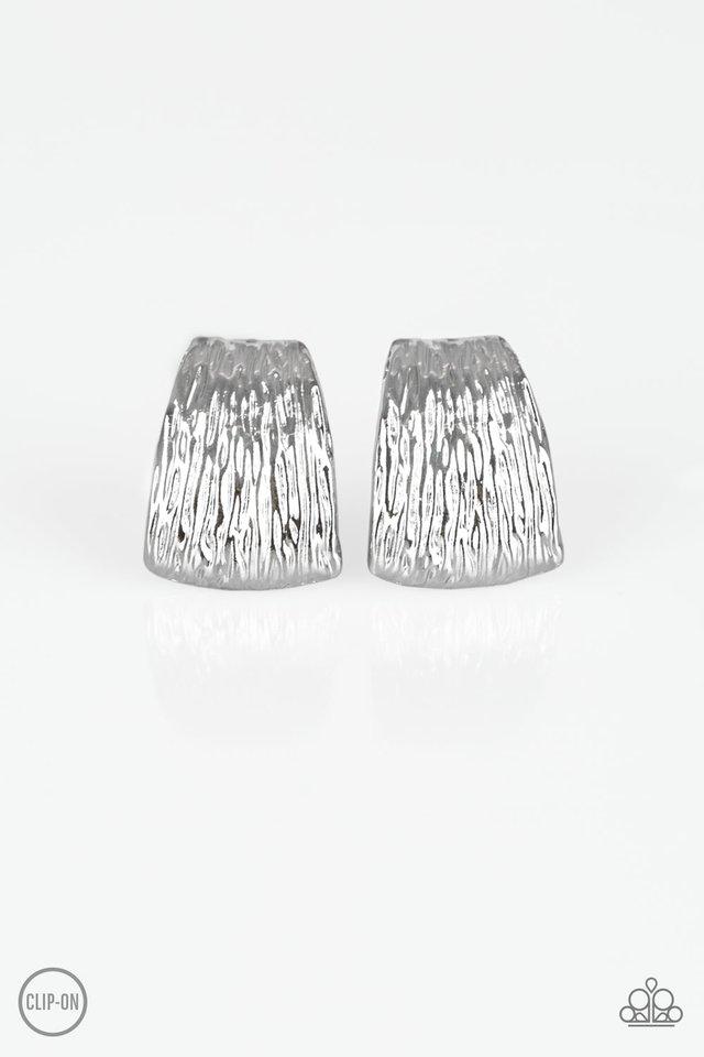 Paparazzi Earring ~ Superstar Shimmer - Silver