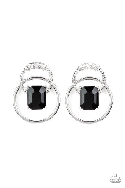 Paparazzi Earring ~ Dangerously Dapper - Black