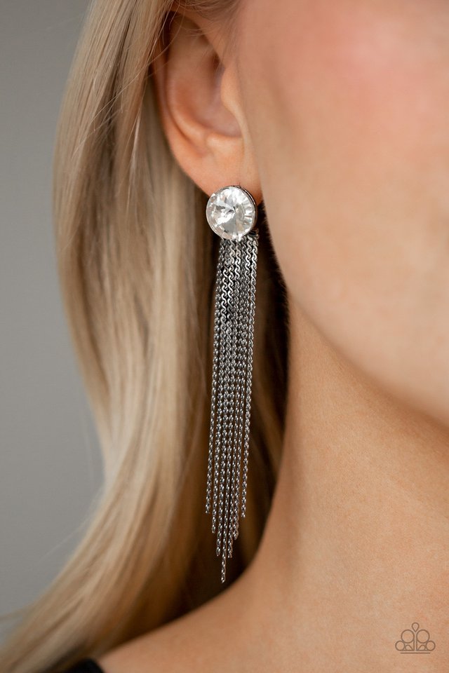 Level Up - Black - Paparazzi Earring Image