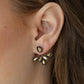 A Force To BEAM Reckoned With - Brass - Paparazzi Earring Image