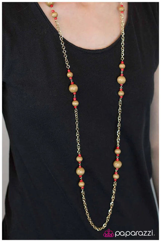 Paparazzi Necklace ~ Tricks Of the Trade - Red