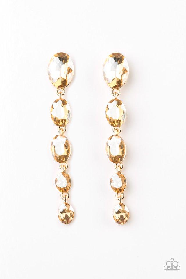 Paparazzi Earring ~ Red Carpet Radiance - Gold