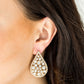 Paparazzi Earring ~ REIGN-Storm - Gold