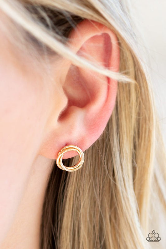 Simple Radiance - Gold - Paparazzi Earring Image