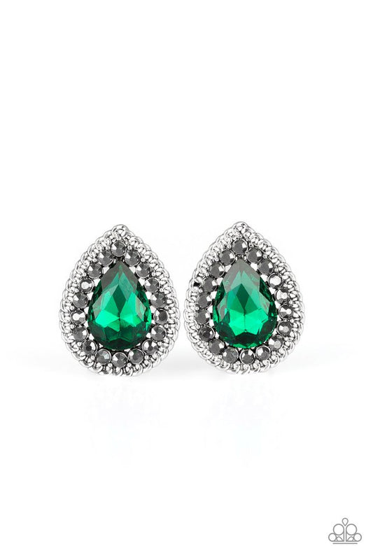 Debutante Debut - Green - Paparazzi Earring Image