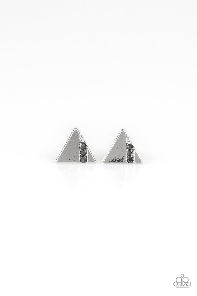 Paparazzi Earring ~ Pyramid Paradise - Silver