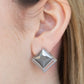 Stellar Square - Silver - Paparazzi Earring Image