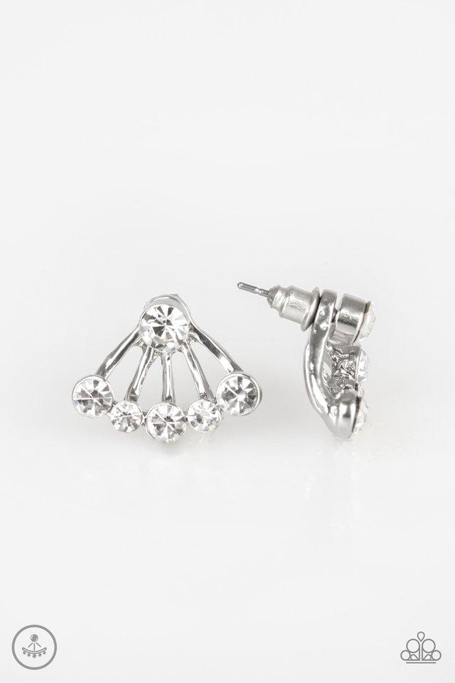 Paparazzi Earring ~ Jeweled Jubilee - White