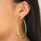 Paparazzi Earring ~ 5th Avenue Attitude - Brass