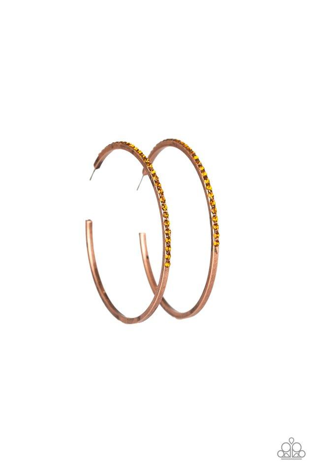 Paparazzi Earring ~ Trending Twinkle - Copper