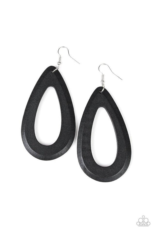 Paparazzi Earring ~ Malibu Mimosas - Black