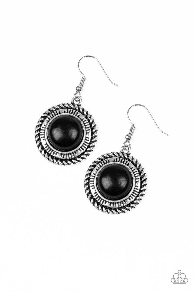 Paparazzi Earring ~ Natural-Born Nomad - Black