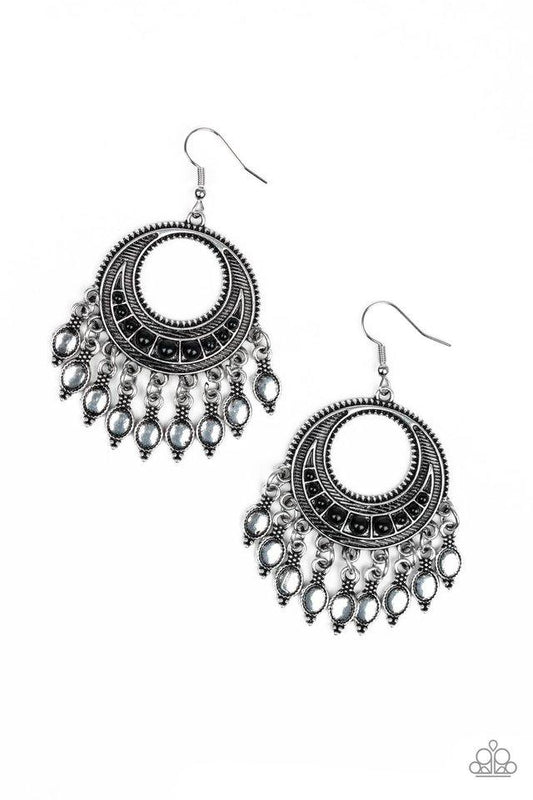 Paparazzi Earring ~ Desert Divinity - Black