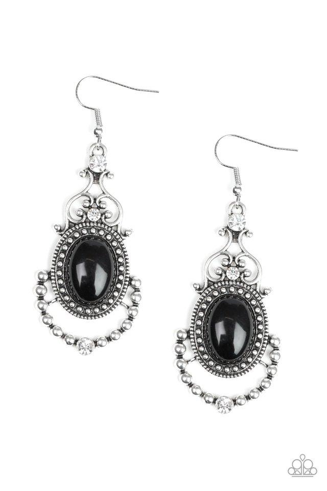 Paparazzi Earring ~ CAMEO and Juliet - Black