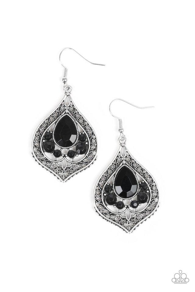 Paparazzi Earring ~ Malibu Mama - Black