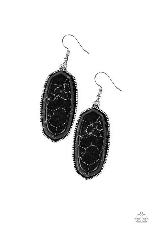 Paparazzi Earring ~ Stone Quest - Black