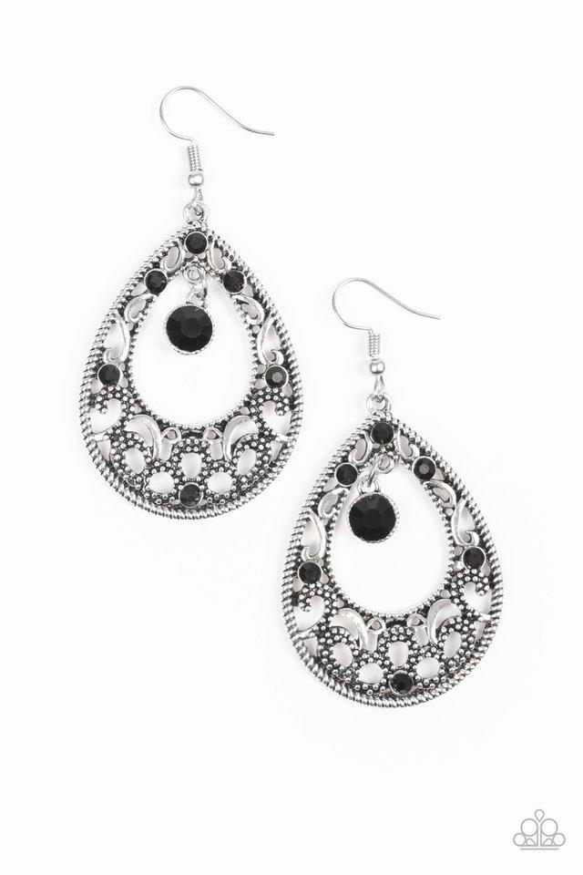 Paparazzi Earring ~ Gotta Get That Glow - Black