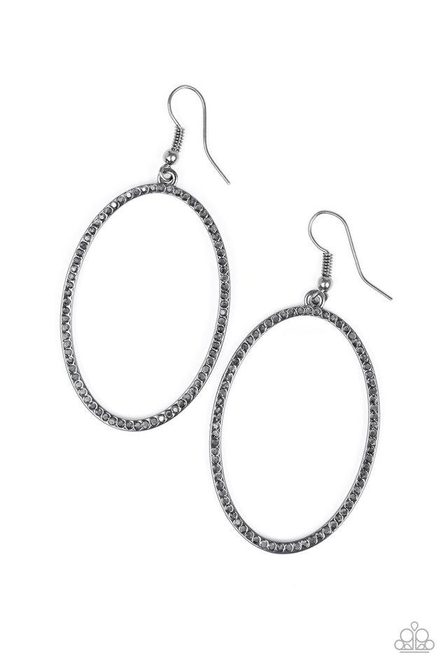 Paparazzi Earring ~ Dazzle On Demand - Black