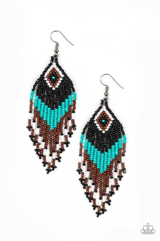 Paparazzi Earring ~ Wind Blown Wanderer - Blue