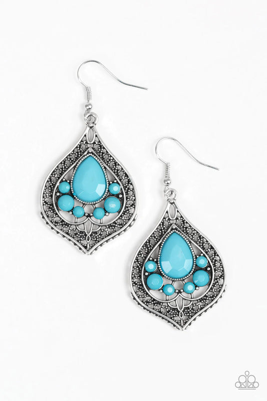 Paparazzi Earring ~ Malibu Mama - Blue