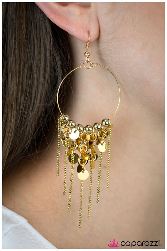 Paparazzi Earring ~ All That Jazz - Gold