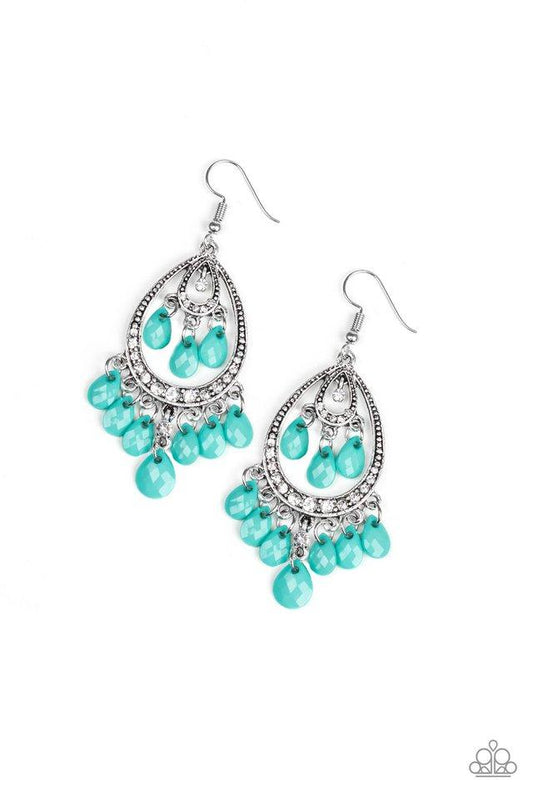 Paparazzi Earring ~ Gorgeously Genie - Blue