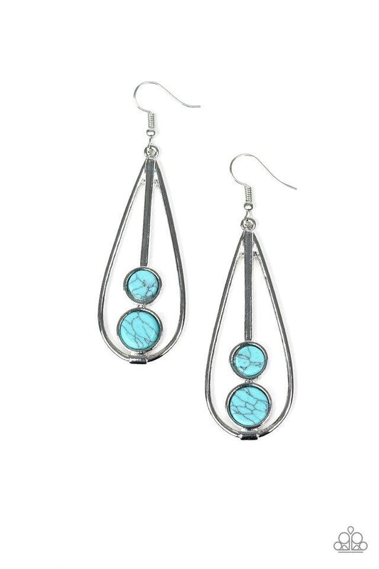 Paparazzi Earring ~ Natural Nova - Blue