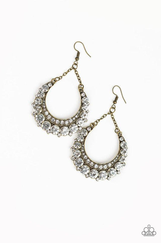 Paparazzi Earring ~ Once In A SHOWTIME - Brass