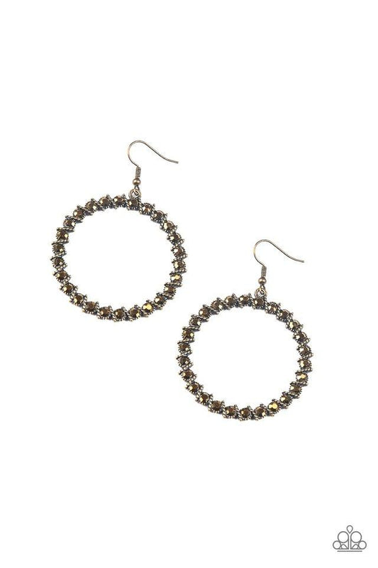 Paparazzi Earring ~ Enlighten Me - Brass