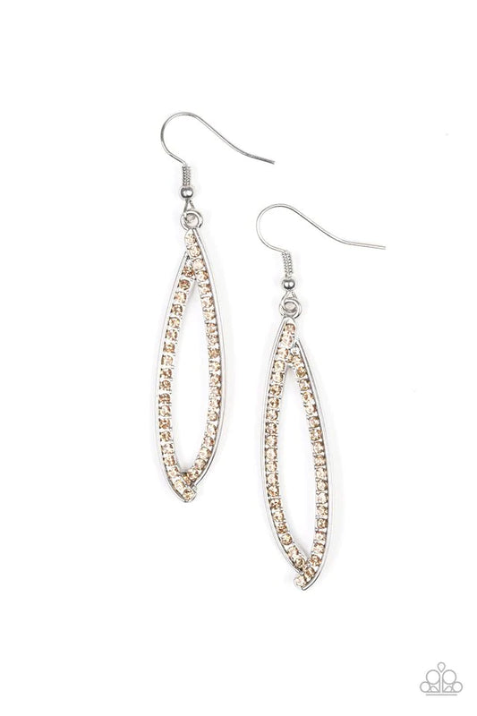 Pendiente Paparazzi ~ Joya del tesoro - Marrón