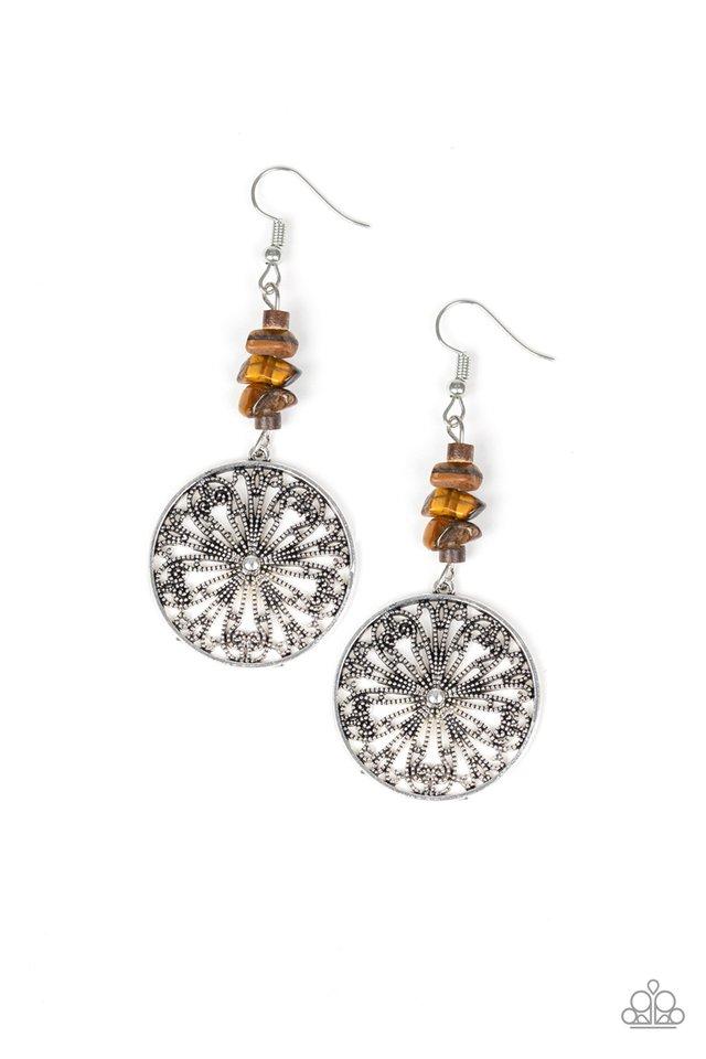 Paparazzi Earring ~ Adobe Dweller - Brown