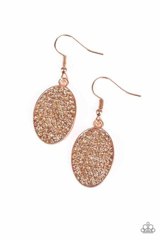 Paparazzi Earring ~ All Dazzle - Copper