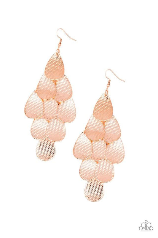 Paparazzi Earring ~ Iconic Illumination - Copper