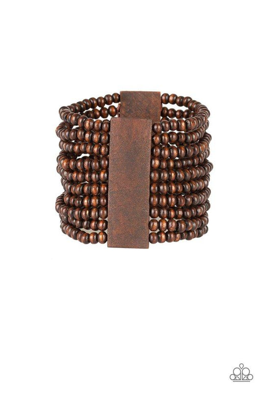 Paparazzi Bracelet ~ JAMAICAN Me Jam - Brown