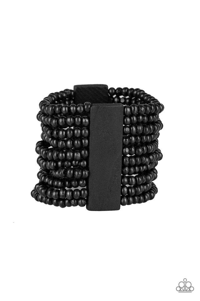 Pulsera Paparazzi ~ JAMAICAN Me Jam - Negro