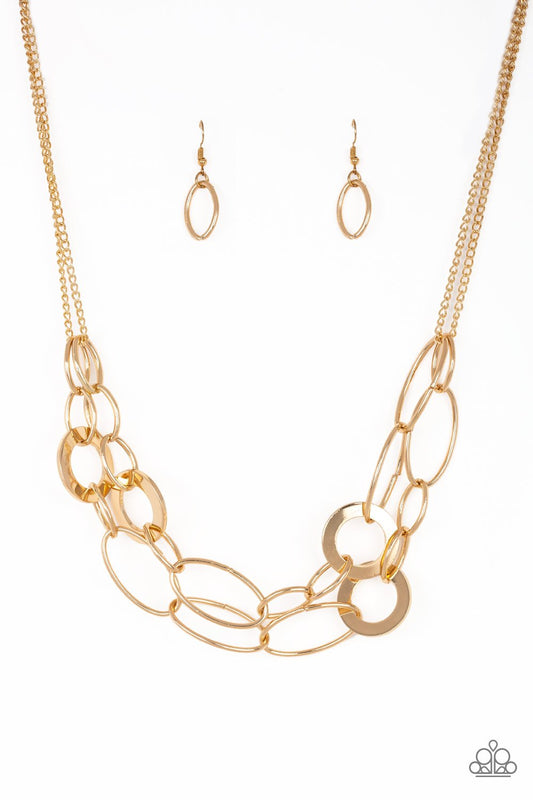 Paparazzi Necklace ~ Metallic Maverick - Gold