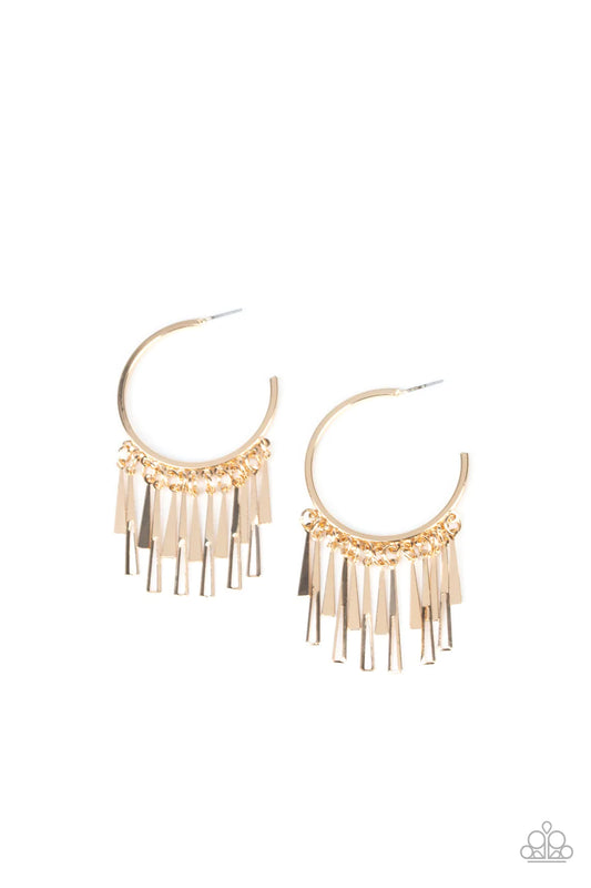 Paparazzi Earring ~ Bring The Noise - Gold