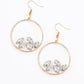 Cue The Confetti - Gold - Paparazzi Earring Image