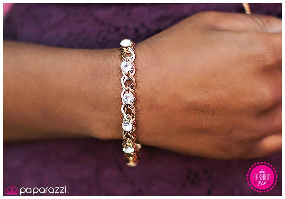 Paparazzi Bracelet ~ Down the Line - Gold