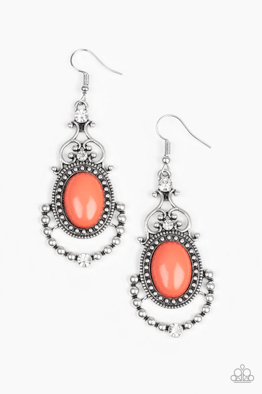 Paparazzi Earring ~ CAMEO and Juliet - Orange
