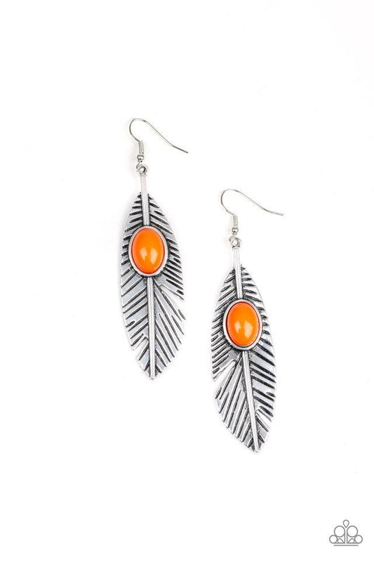 Paparazzi Earring ~ Quill Thrill - Orange