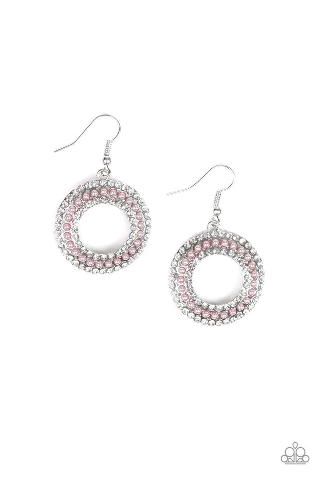 Paparazzi Earring ~ Sparkle Splurge - Pink