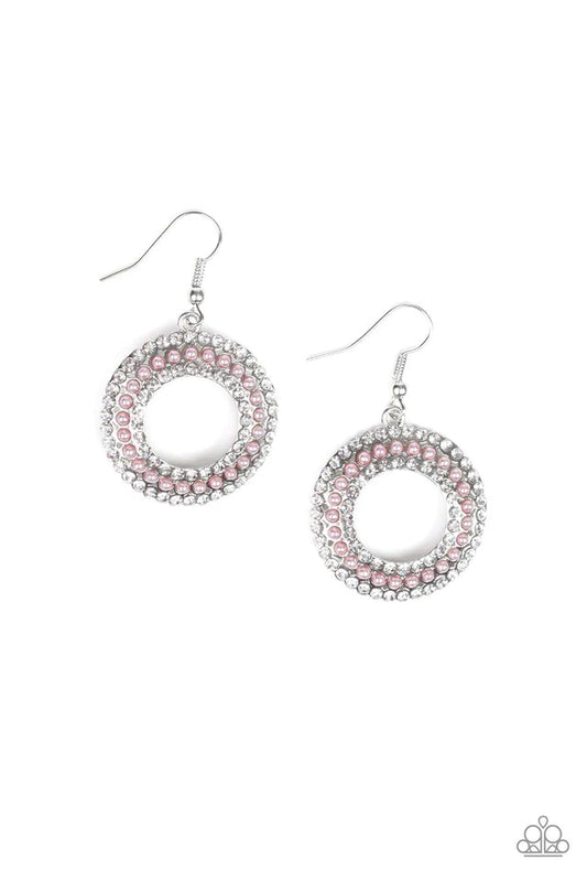 Paparazzi Earring ~ Sparkle Splurge - Pink