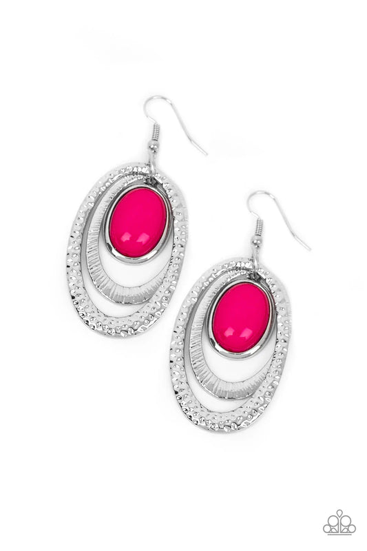 Paparazzi Earring ~ Seaside Spinster - Pink